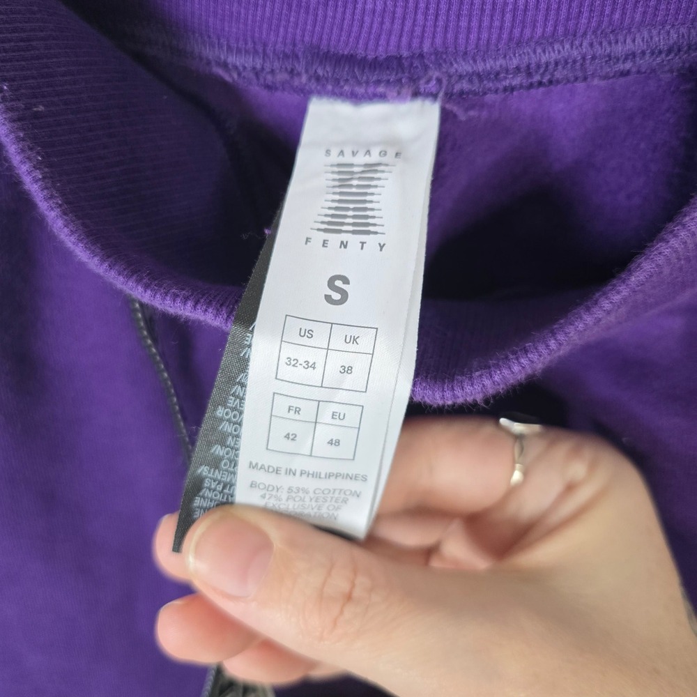 Savage X Fenty Mens Purple Relaxed Logo Joggers Sweatpants Small Rihanna S - Picture 6 of 7